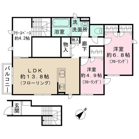 MOCX南台テラスの物件間取画像